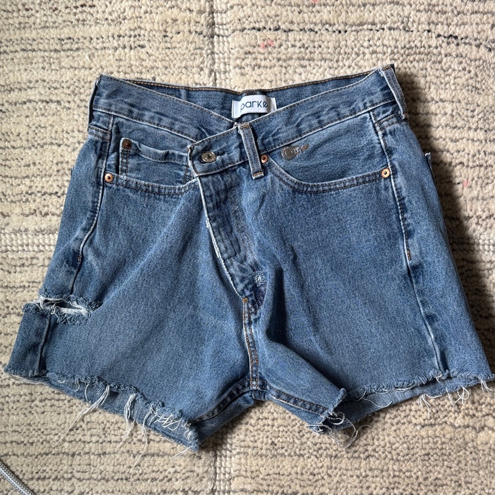 Parker Distressed Blue Jean Shorts
